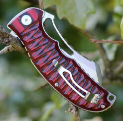 Bestech G12B Hornet, 3.5" D2 Plain Blade, Black/Red G-10 Handle -Knifeworks Sales Shop bg12b.1 55861.1566585982