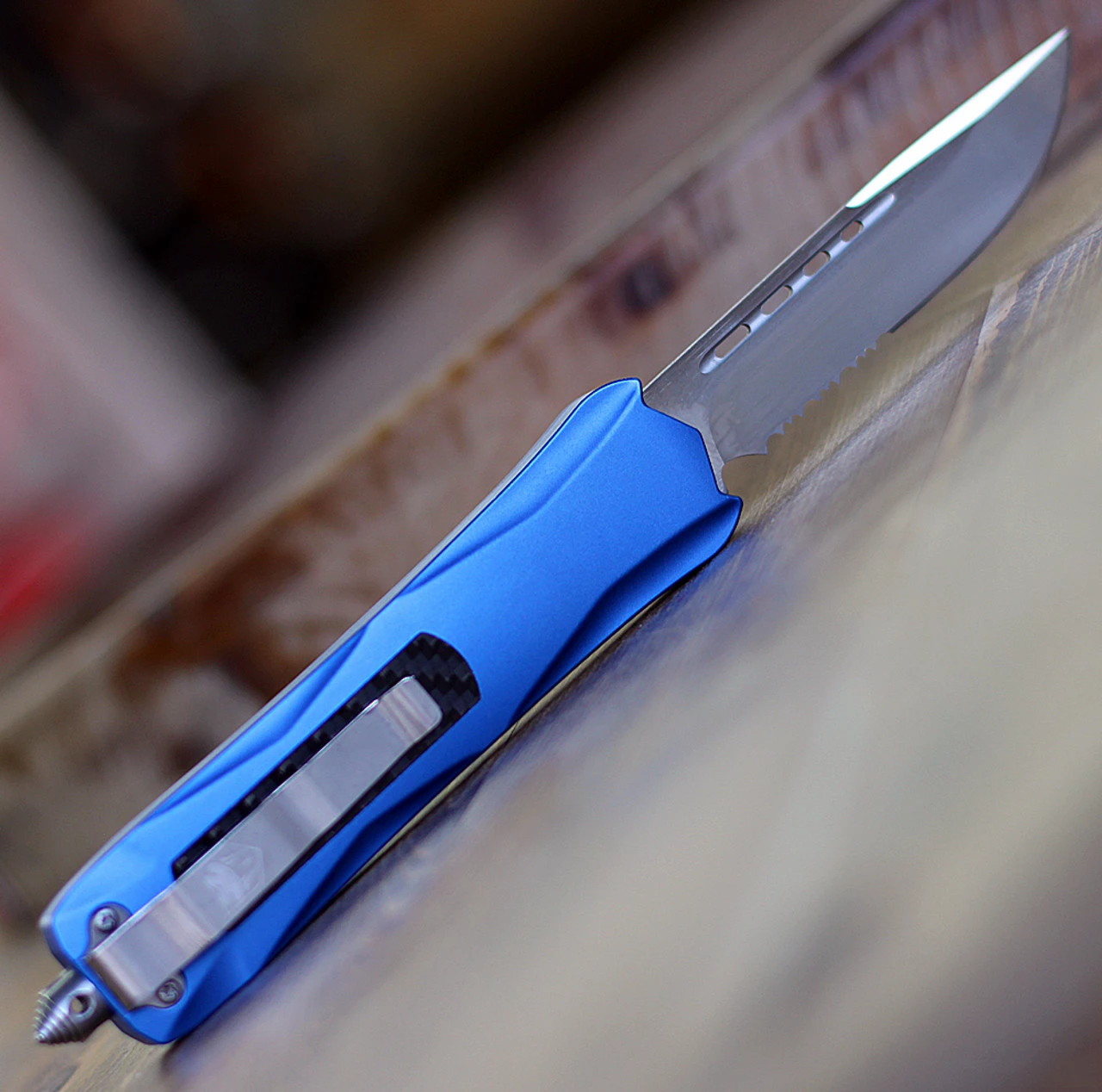 CobraTec Knives King Cobra - Blue Aluminum (4" D2 Steel ) BLUKCDS 2 CobraTec Knives King Cobra - Blue Aluminum (4" D2 Steel ) BLUKCDS - Image 2