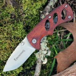 Browning Small Cocobolo Linerlock, 2" 440 Plain Blade, Cocobolo Wood Handle -Knifeworks Sales Shop br0097.3 07168.1566585957