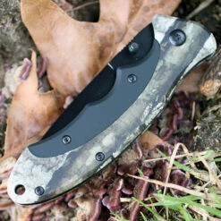 Browning Mossy Oak Linerlock, 3.5" Stainless Plain Blade, Aluminum Handle -Knifeworks Sales Shop br276.3 29915.1566585979