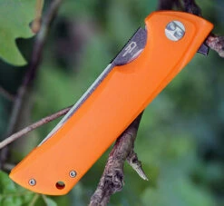 Bestech Paladin BG13C-2, 3.54" D2 Steel Black/Satin Plain Blade, Orange G-10 Handle -Knifeworks Sales Shop btbg13c2.1 07844.1566585995