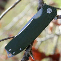 Bestech G01B Lion, 3.5" D2 Plain Blade, OD Green G-10 Handle -Knifeworks Sales Shop btkg01b.3 90381.1566585979