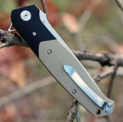 Bestech G03B Swordfish, 4" D2 Plain Blade, Black & Beige G-10 Handle -Knifeworks Sales Shop btkg03b.1 28269.1566585988