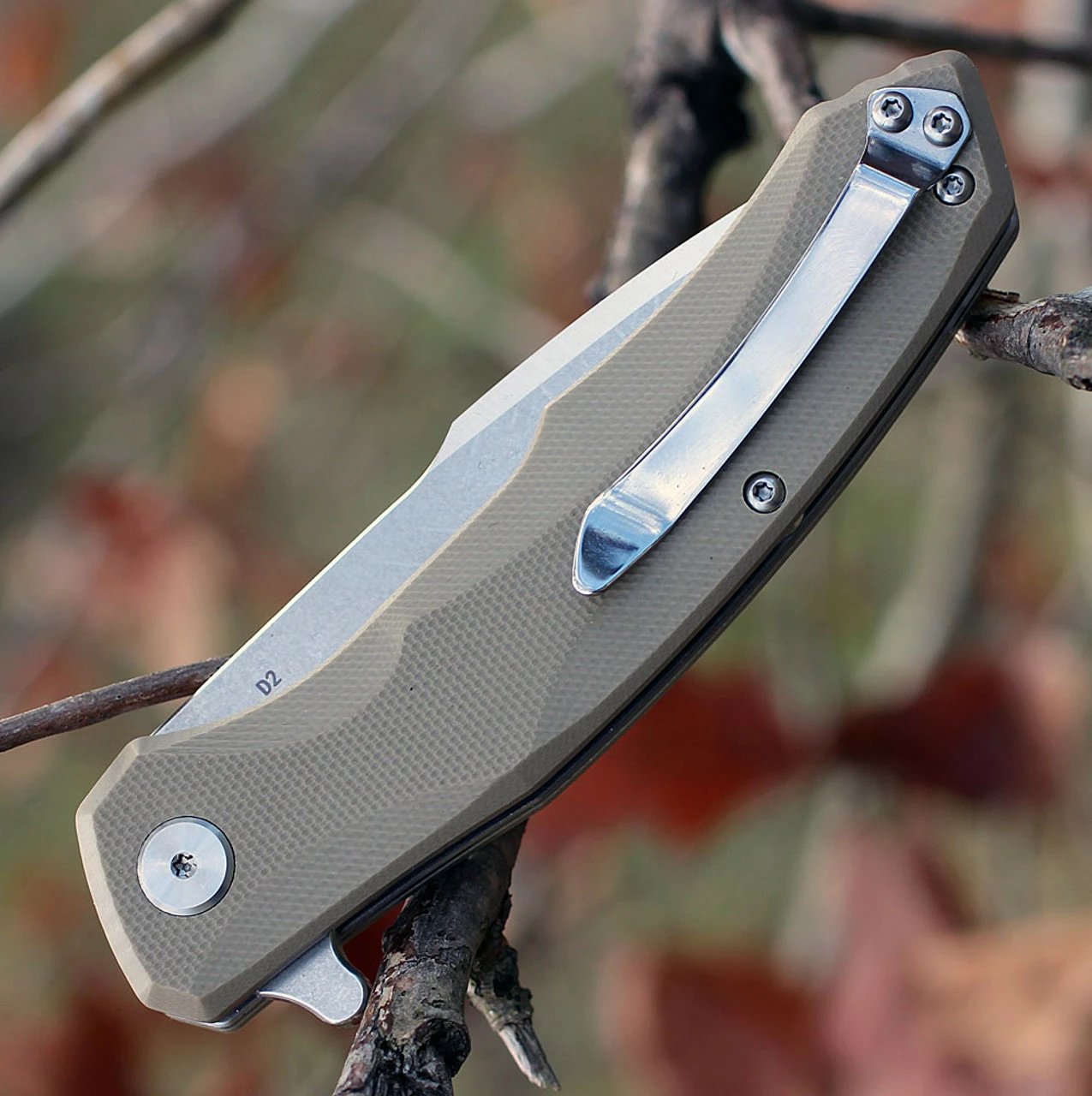 Bestech G04C Warwolf, 3.5" D2 Plain Blade, Army Green G-10 Handle 4 Bestech G04C Warwolf, 3.5" D2 Plain Blade, Army Green G-10 Handle - Image 4