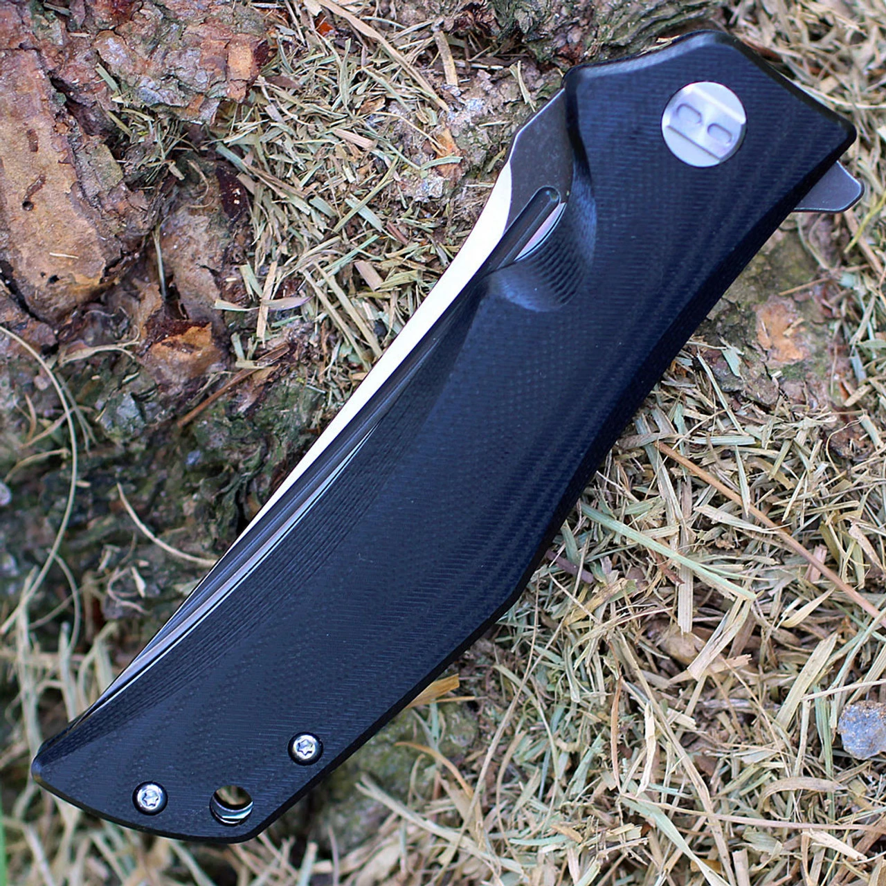 Bestech G05A2 Scimitar, 3.75" D2 Plain Blade, Black G-10 Handle 4 Bestech G05A2 Scimitar, 3.75" D2 Plain Blade, Black G-10 Handle - Image 4