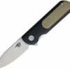 Bestech G07B Pebble, 2.95" VG-10 Plain Blade, Black/Tan G-10 Handle