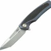 Bestech T1706A Predator, 3.6" CPM-S35VN Plain Blade, Purple Titanium Handle W/Carbon Fiber Inlay