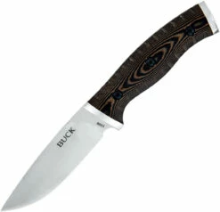 Buck Knives Buck 853BRS Small Selkirk, 4" 420HC Plain Blade, Black/Brown Micarta Handle