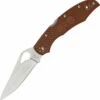 BYRD BY03PBN2 CARA CARA 2, 3.75" 8Cr13MoV Plain Blade, Brown FRN Handle