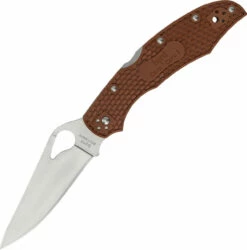 BYRD BY03PBN2 CARA CARA 2, 3.75" 8Cr13MoV Plain Blade, Brown FRN Handle