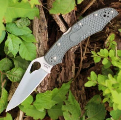 BYRD BY03PGY2 CARA CARA 2, 3.75" 8Cr13MoV Plain Blade, Gray FRN Handle