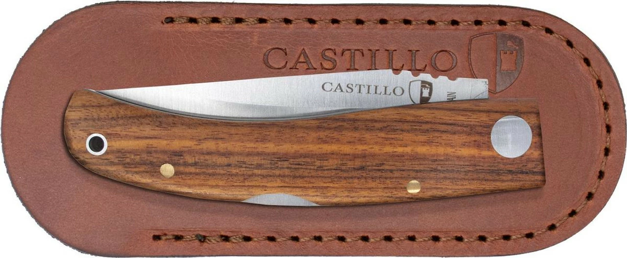 Castillo Knives Navaja Lockback Folding, C1PAF, 3" Satin Sandvik 14C28N Blade, Pau Ferro Wood Handle 4 Castillo Knives Navaja Lockback Folding, C1PAF, 3" Satin Sandvik 14C28N Blade, Pau Ferro Wood Handle - Image 4