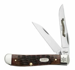 Case 15029 US Army Mini Trapper, Rogers Jigged Walnut Bone Handle (6207W SS)