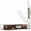 Case 15030 US Army Peanut, Rogers Jigged Walnut Bone Handle (6220 SS)