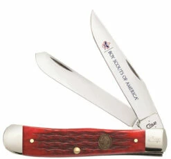 Case 18049 BSA Trapper Gift Set, Jigged Dark Red Bone Handle (6254 SS)
