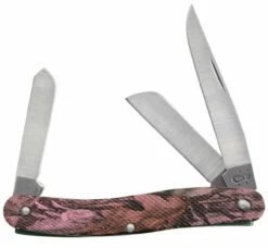 Case 18303 Medium Stockman, Pink Lightweight Camo Zytel Handle (LT318 SS)