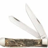 Case 22034 Trapper-Iraqi Freedom-Natural Bone Handle With Amber Color Wash