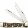 Case 22035 Trapper-Enduring Freedom-Natural Bone Handle With Amber Color Wash