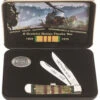 Case 22040 Vietnam War Trapper Gift Set, Smooth Natural Bone Handle (6254 SS)