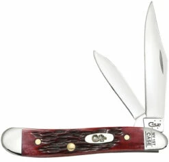 Case 3693 My First Case-Peanut, Peach Seed Jigged Old Red Bone Handle (6220 SS)