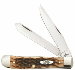 Case 6540 Trapper W/Clip, Amber Bone SS (6254 SS)