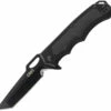 CRKT 7050 Septimo, 3.6" 8Cr13MoV Black Combo Blade, Aluminum Handles W/TPR Inserts