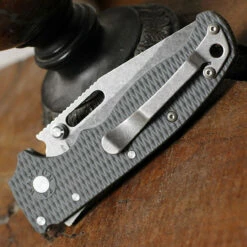 Demko AD20.5 Shark Lock Gray (3" AUS-10A Clip Point) - DEMAD205F24GY -Knifeworks Sales Shop demad205f24gy.2 68571.1668785533