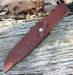 Damascus 1033 Iron Maiden Bowie, 9" Damascus Plain Blade, Round Stag Handle -Knifeworks Sales Shop dm1033 1 99107.1566586036