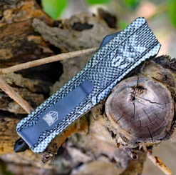 CobraTec Knives LCFCTK-1LTS Large CTK-1 Carbon Fiber Wrap, 3.75" D2 Steel Tanto Serrated Blade, Aluminum Handle -Knifeworks Sales Shop image 13994.1569424318