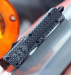 CobraTec Knives SCFCTK-1STS Small CTK-1 Carbon Fiber Wrap, 2.75" D2 Steel Tanto Serrated Blade, Aluminum Handle -Knifeworks Sales Shop image 38116.1569442309