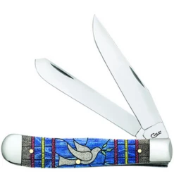 Case Trapper 38715 Dove Stained Glass Natural Bone Handle (6524 SS)