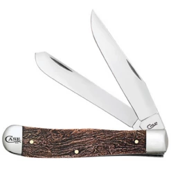 Case Valley Trapper 49953, 4 1/8" Closed Length SS Blade, Jig Natural Bone Handle