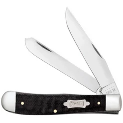 Case Trapper 23142 Black Canvas Laminate Handle (10254 SS)