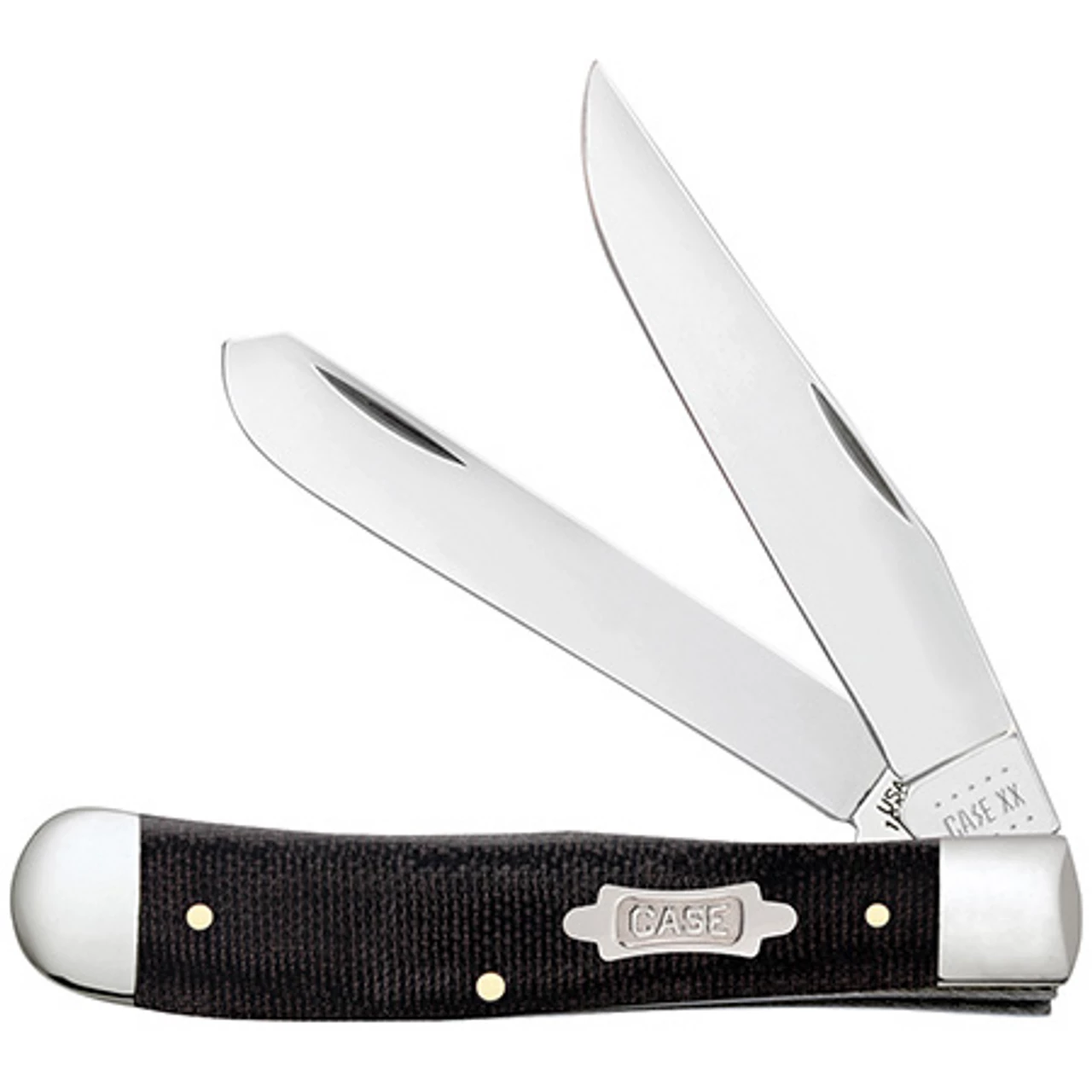Case Trapper 23142 Black Canvas Laminate Handle (10254 SS) 1 Case Trapper 23142 Black Canvas Laminate Handle (10254 SS)