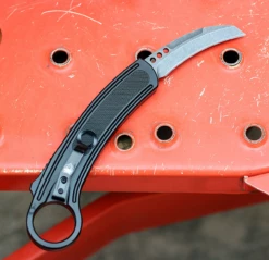 CobraTec Knives OTF Karambit-Blk Aluminum (2.75" D2) CTBK