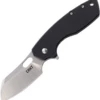 CRKT Large Pilar Framlock CR5315G, 2.63" 8Cr14MoV Satin Blade, Black G-10 Handle