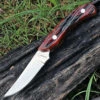 Boker Plus BOP03441 Cowboy Crossdraw, 2.87" 440C SS Plain Blade, Brown Jigged Bone Handle, Brown Leather Sheath