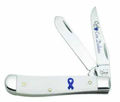 Case 12404 Mini Trapper, Cares Diabetes, Smooth White Synthetic (4207 SS)