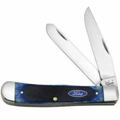 Case 14301 Ford Trapper, Sawcut Jigged Blue Bone Handle (6254 SS)