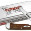 Case XX Matt Huges Trapperlock, SS, Smooth Chestnut Bone Handle, Gift Tin