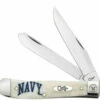 Case 22553 Navy Trapper, Smooth Natural Bone Handle (6254 SS)
