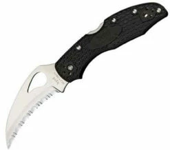 Byrd Hawkbill Black FRN Handle BY22SBK, 2.875" 8Cr13MoV Serrated Blade
