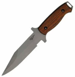 Bear Ops BC31003 Close Quarter Combat Fixed Blade, 6" 154CM SS Plain Blade Bead Finish, Cocobolo Wood Handle, Nylon Sheath