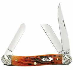Case 53226 Medium Stockman, Worked Bolster Autumn Bone