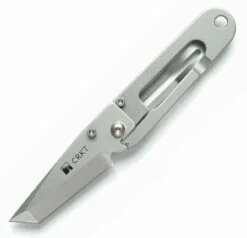 CRKT 5500 Original K.I.S.S., 2.25" 3Cr13 SS Plain Tanto Blade, SS Handle