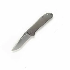 CRKT 6450S Drifter, 2.87" 8Cr14MoV SS Plain Blade,Satin Finish, SS Handle