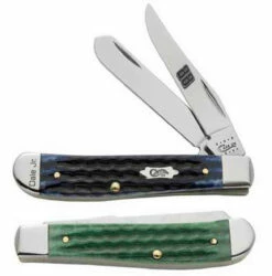 Case 8899 Mini Trapper, Dale Earnhardt Jr., Blue/Emerald Green Bone (6207 SS)