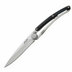 Deejo DEE9CB004 Wood 27G, 3.25" 420 SS Plain Blade, Granadilla (Blackwood) Handle