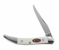 Case 60180 SparXX Small Texas Toothpick, Jigged White Synthetic Handle (610096 SS)
