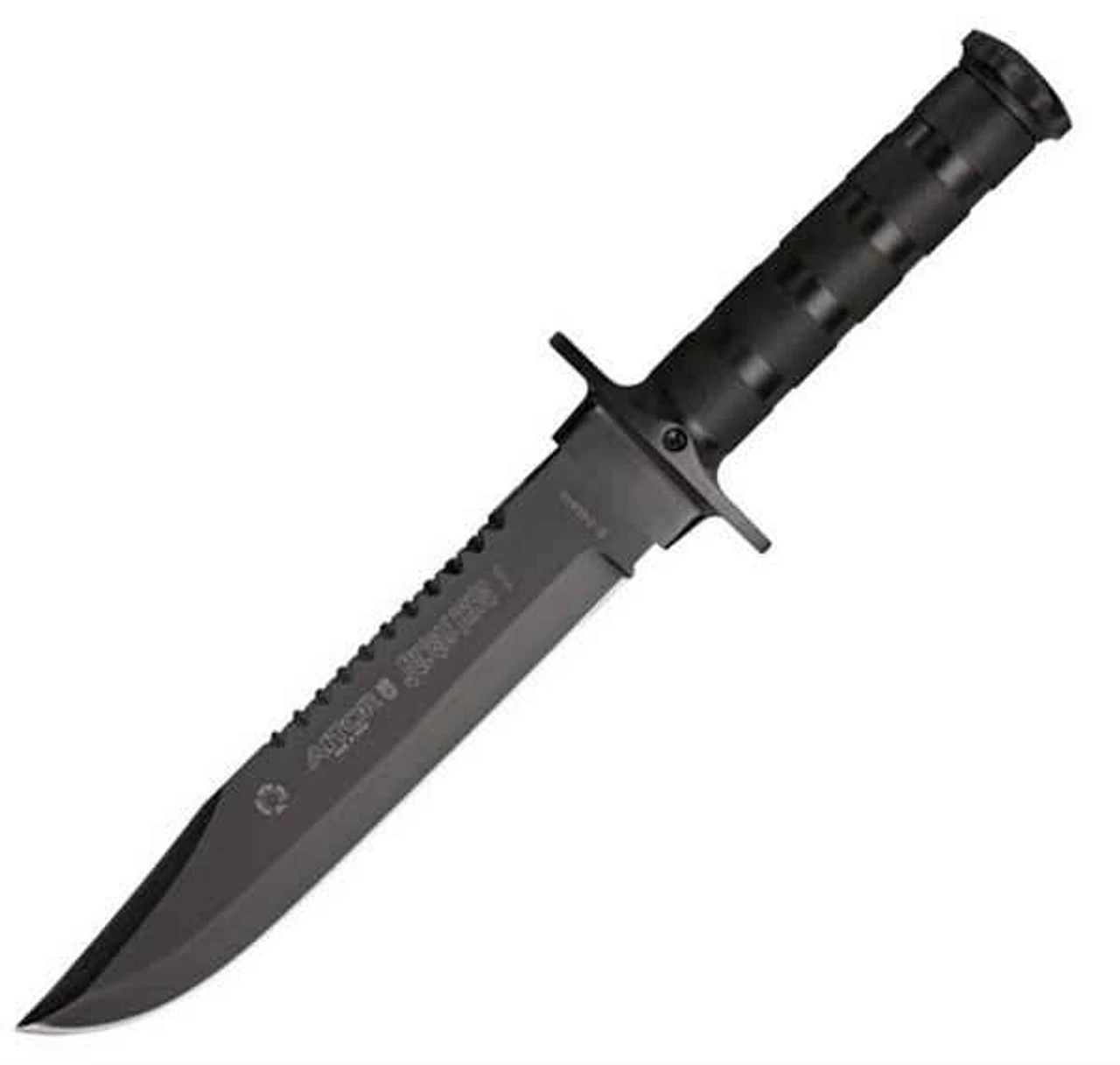 Aitor 16016 Jungle King I & Survival Kit, 8.12" SS Plain Blade, Black SS Handle, OD Green Nylon Sheath 1 Aitor 16016 Jungle King I & Survival Kit, 8.12" SS Plain Blade, Black SS Handle, OD Green Nylon Sheath